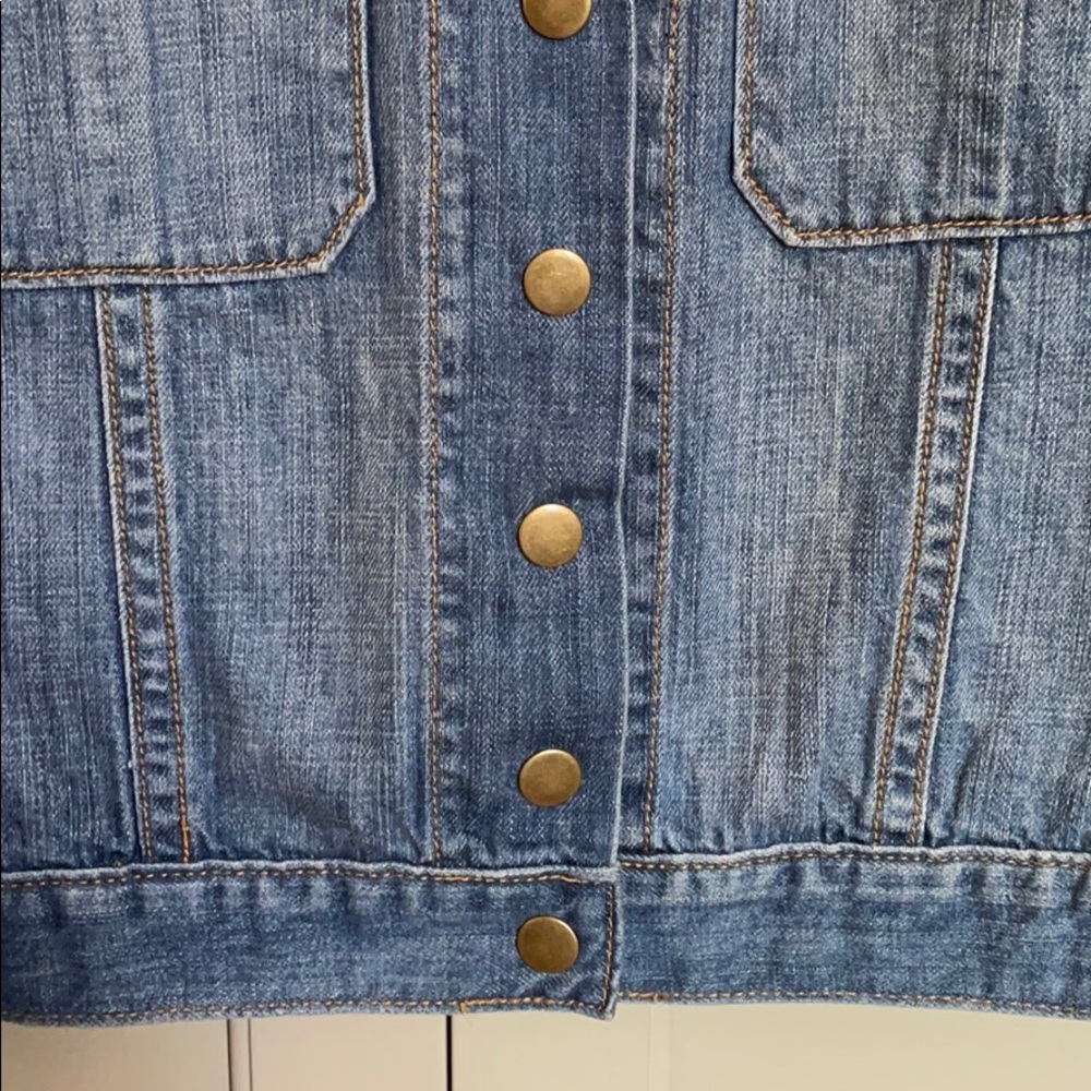 Gap Cropped Indigo Denim Jacket - image 4
